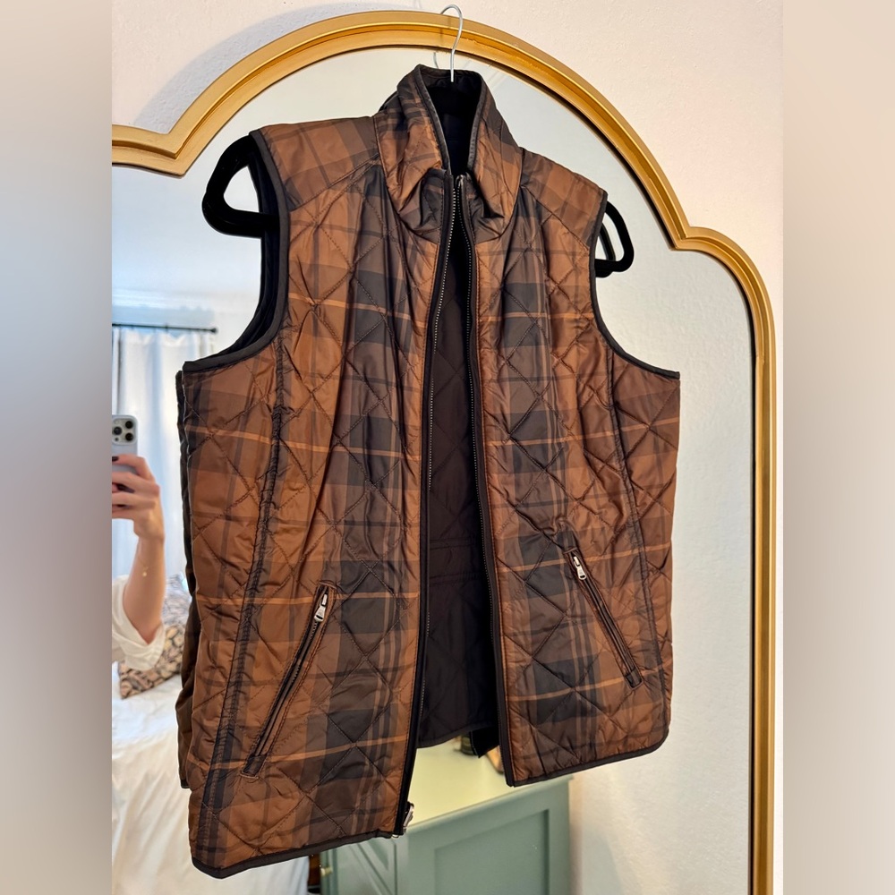 Lauren Ralph Lauren Brown Quilted Vest REVERSIBLE